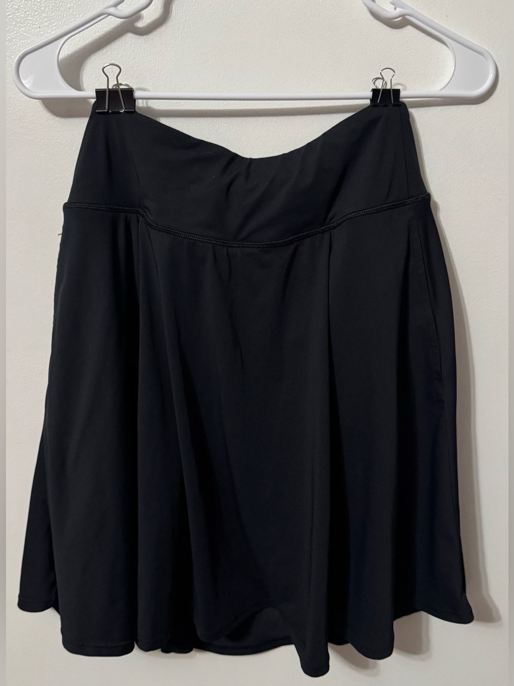 Women's Black Circle Skort with Flared Silhouette